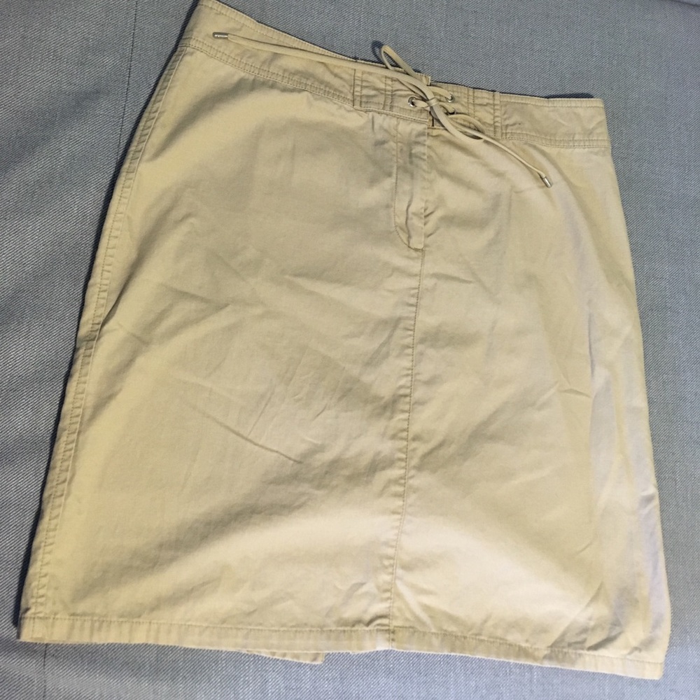 Khaki midi skirt size 8